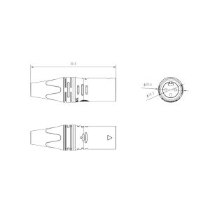 Indoor Protection DMX Signal Wire Class Ip40 High Quality XLR Audio Connector 3