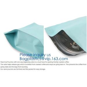 Biodegradable moistureproof Kraft aluminized foil flat bottom standup square