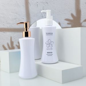 Buy cheap Hot Stamping White 300ml Plastic Lotion Bottle With Screw Cap from wholesalers