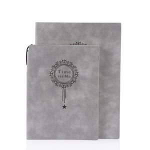 Eco Friendly Soft Cover Composition Notebook Natural Suede Leather Material