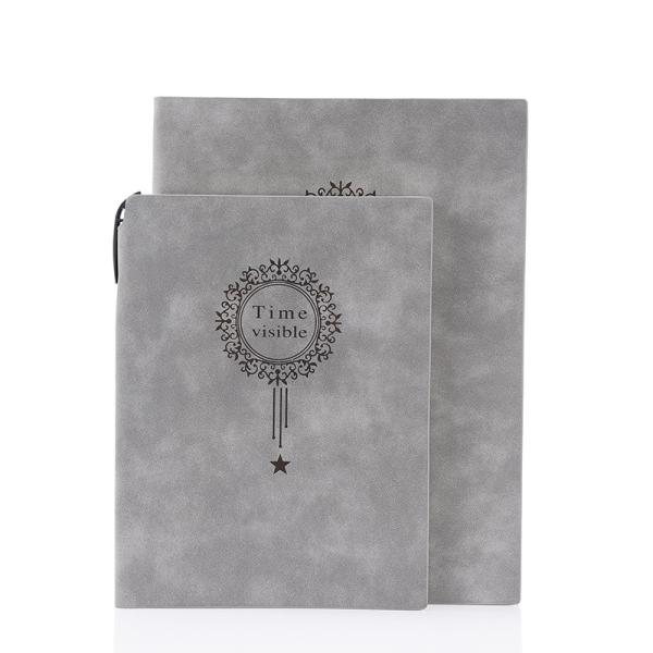 Eco Friendly Soft Cover Composition Notebook Natural Suede Leather Material