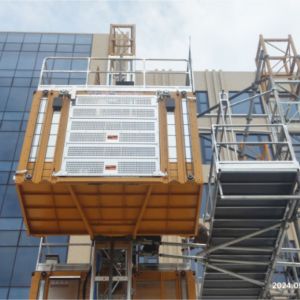 Buy cheap Frequency Conversion Control Motors Drive Rack And Pinion Hoist With 3.2 X 1.5 X 2.5 M Cabin Size And 3*23kw Motor Power from wholesalers