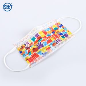 Buy cheap S&J Protective Disposable Nonwoven Printed Cute Face Mask Respirator Medical Surgical 3 ply custom printed face mask from wholesalers