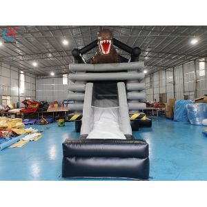 Buy cheap New Design Inflatable Bounce Castle With Slide Commercial Dinosaur Theme from wholesalers