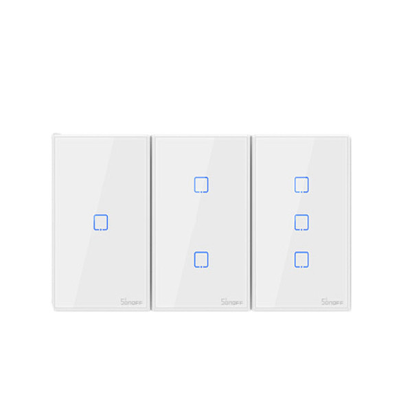 Quality Sonoff Eu Us Uk Smart Wifi Wall Light Switch 1 2 3 Gang Touch/wifi/rf/app Remote Smart Home Wall Touch Switch Work With for sale