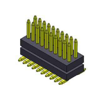 2*3PIN To 2*50PIN Pin Header Connectors 0.80mm Dual Row Stack Straight SMT