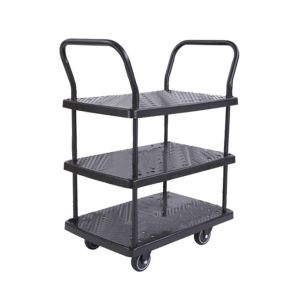 1000mm High No Guardrail Double Handrail multi tier kitchen trolley SIlENT TPR