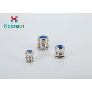 Waterproof High Temperature Cable Gland With Blue / White Silicone Seal