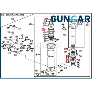 Buy cheap 4614814 Excavator Boom Cylinder Service Kit Fits 750 800C JOHN DEERE Replacement Seal Kits from wholesalers