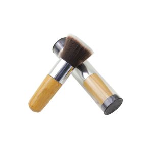 Buy cheap Bamboo Handle Two Color Synthetic Buffer Makeup Brush Sliver Ferrule Aluminum from wholesalers