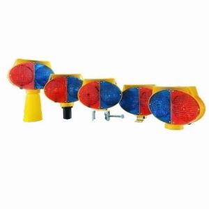 Buy cheap ROADSAFE JSD11 Dual-Color Red/Blue Flashing LED Solar Traffic Warning Lamp – Double-Sided Safety Barricade Light for Traffic Cone from wholesalers