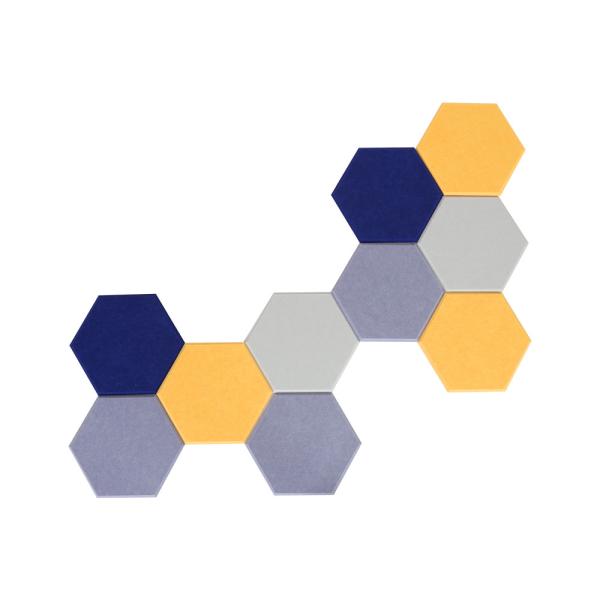 Quality Soundproof PET Acoustic Panels Hexagon Polyester 3mm 25mm for sale