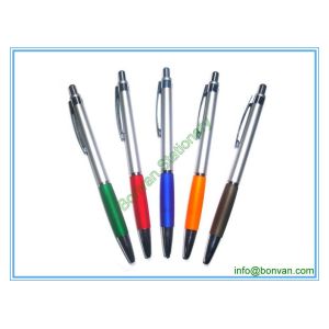 Buy cheap silver barrel plastic ball point pen,silver lacquer barrel ballpen from wholesalers