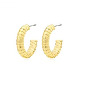 Buy cheap Textured Snake Chain Hoop Earring in 925 Sterling Silver for Girls' Accessory Box from wholesalers