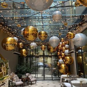 Buy cheap Double Layer Inflatable Advertising Balloons Silver Inflatable Mirror Ball from wholesalers