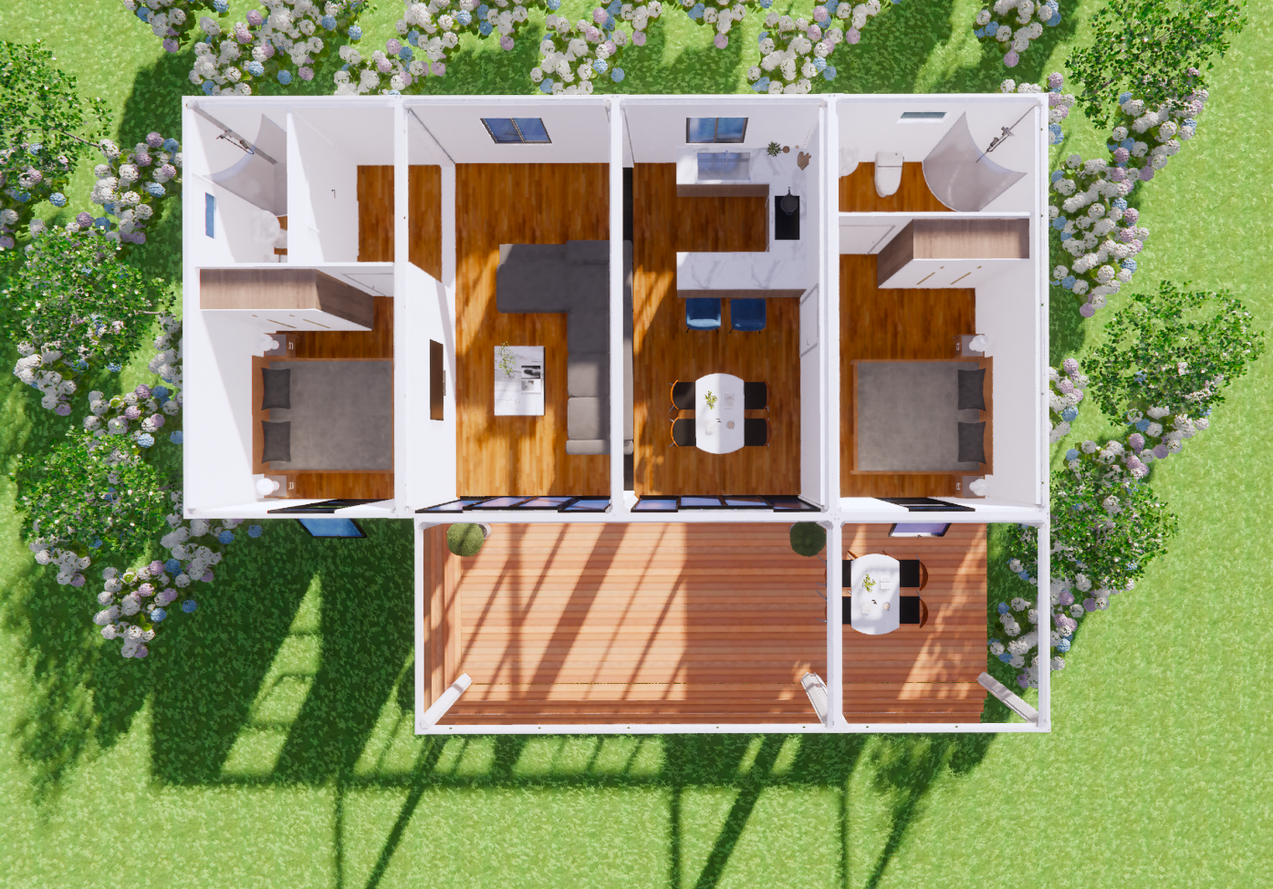 China Boxspace Modular Prefab Container Home Prefabricated 2 Bedroom Container Home Modular Houses Prefab House Mansion on sale