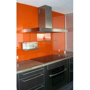 Custom Colour Painted Glass Backsplash Heat Strengthened Add Shine