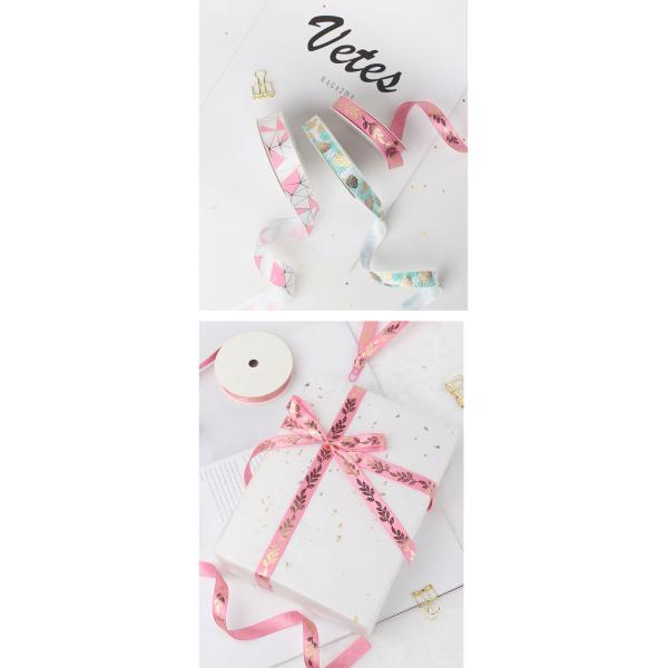 Hot Sale Custom Gold Foil Printed Gift Polyester Satin Pouch With Ribbon