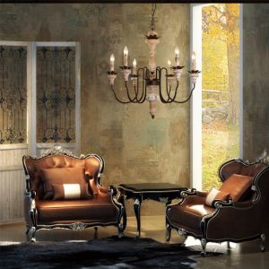 Wood Chandelier Lighting Nordic Design Lustre LED Suspension lamp(WH-CI-127)