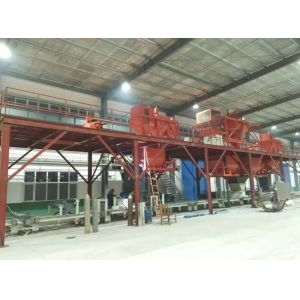 Straw Color Wave Roof Tile Making Machine for Mgo / Mgcl / Fiber Glass Mesh Raw
