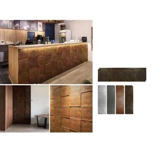 Buy cheap Polyurethane Tree Ring Wood Brown Cultured Stone Brick 1160x300x30mm from wholesalers