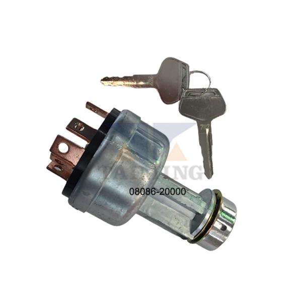 Quality Excavator 08086-20000 Ignition Switch Starter With 2 Keys For PC200-5 PC200-6 PC200-3 PC220 PC210 PC200-1 PC200-2 for sale