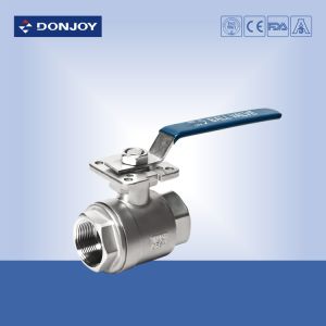 Buy cheap SS304 2 Peice Sanitary Ball Valve With manual plastic handle from wholesalers
