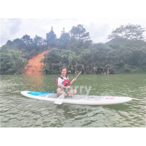 Blue 305x76x10cm Inflatable Stand Up Paddle Board For Adventurer