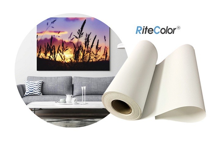 Quality Inkjet 220gsm Matte Polyester Canvas Fabric Rolls Waterproof Pigment Dye Printing for sale Buy cheap Inkjet 220gsm Matte Polyester Canvas Fabric Rolls Waterproof Pigment Dye Printing product