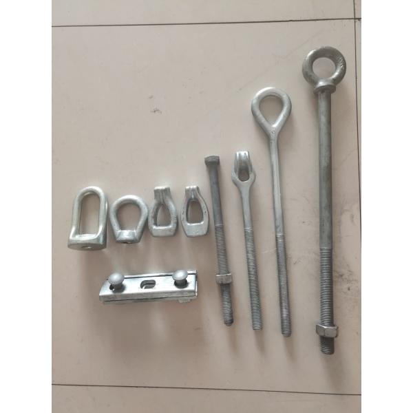 Galvanized Oval Eye Bolts 3/4" transmission line hardware