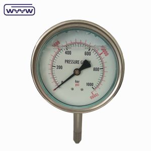 Stainless Steel High Pressure Gauge Manometer With UNF9/16 Connection