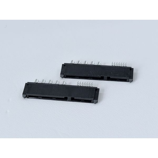 SATA 22P Female Connector | Pin SMT PCB Terminal Connector | G/F Gold-Plated Electrical Signal Connector for Server, Automotive, Wire Cable & Power