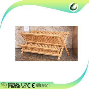 Buy cheap wholesale kitchen tool stand foldable bamboo dish rack from wholesalers
