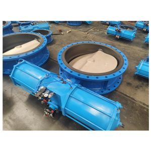 Efficiently-Controlled Butterfly Valves WCB Ductile Cast Iron Pneumatic Flanged