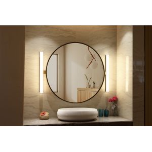 Defogger Vanity Mirror With Lights Time Display Touch Screen Wall Mirror