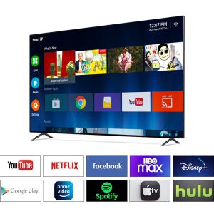 Voice-Controlled Smart LED TV 42 50 55 65 75 Inch 4K Ultra HD Display