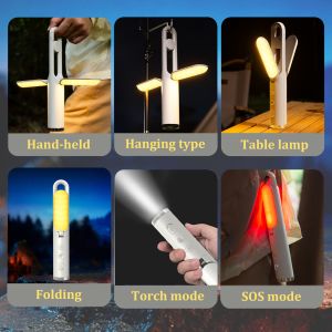 Buy cheap 500LM Rechargeable Camping Lights Folding LED Rechargeable Flashlight Waterproof from wholesalers