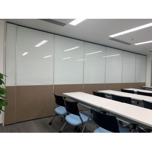 Modern Sliding Office Partition Walls Sound Insulation Melamine Surface Hanging