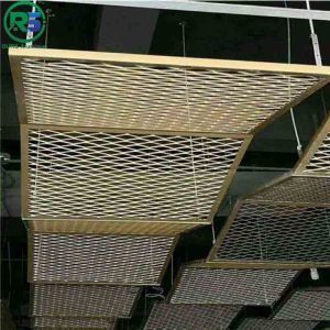 Buy cheap Building Facade Cladding Ceiling Aluminum Expanded Sheet Decor Fancy Net Diamond Hexagonal Shap Hole from wholesalers