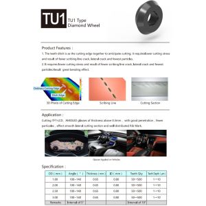 Buy cheap 50~500 Teeth TU1 Type Diamond Scribing Wheels For LCD Glass from wholesalers