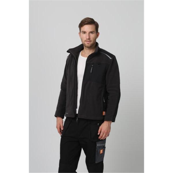 Buy cheap Winter Microfleece Jacket Mens , Black cold weather work paka from wholesalers