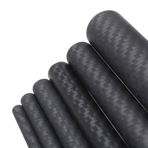 Buy cheap Plain Matte 3K Round Carbon Fiber Tubing 1000mm Length from wholesalers