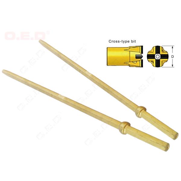 Quality Hexagonal Hollow Steel Tapered Drill Rod H22 H25 Rock Drilling Tools Customized Size for sale