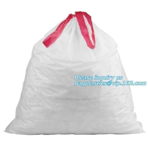 Customized Biodegradable Compostable Drawstring Garbage Bag, Compostable Garbage