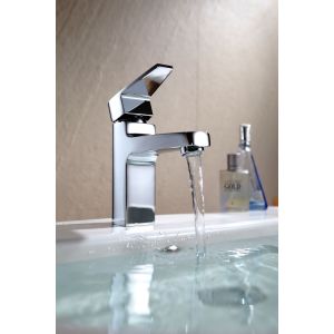 Buy cheap Square Chrome Polished Basin Mixer Faucets / Single Lever Basin Mixer Tap HN-3A65 from wholesalers