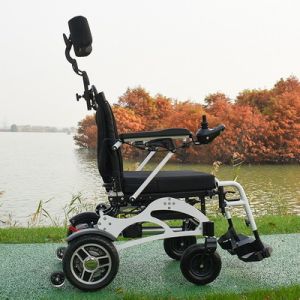 Buy cheap Lithium Battery Aluminum Motorized Power Wheelchair Electric 6km/H from wholesalers