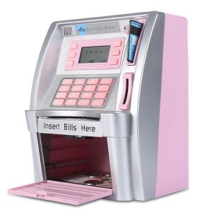 Buy cheap KIDS LOVELY HOT SALE ON AMAZON PASSWORD PIGGY BANK ABS PINK OR SILVER COLOR DIGITAL COUNTING MONEY BANK SAFES from wholesalers
