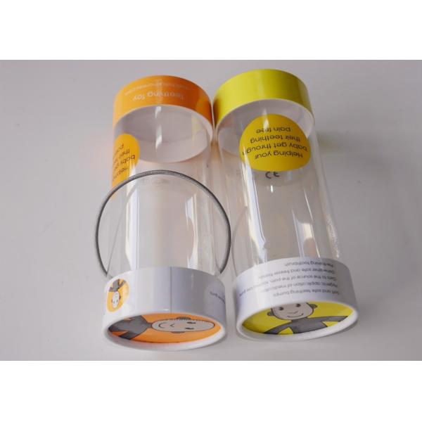 Buy cheap Small Clear Plastic Presentation Box , Personalised Clear Plastic Cups With Lids String Handle Tube Shape from wholesalers