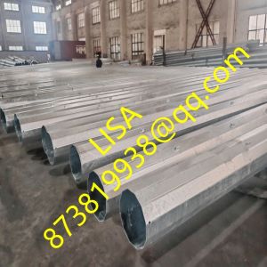Buy cheap 70FT 5mm Hot Dip Galvanized Dodecagonal Buried Steel Transmission Poles product