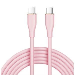 Buy cheap Chic 1.2M Braided Pink USB-C to USB-C Silicone Cable OD4.2 C-C 20V3A 60W Max/C-L 9V3A 27W Max from wholesalers